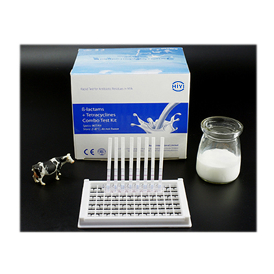 Striscia test combinata di Beta-Lactam+Tetracycline 7-10 minuti rapidi per individuare due tipi residui degli antibiotici in latte ed in latteria